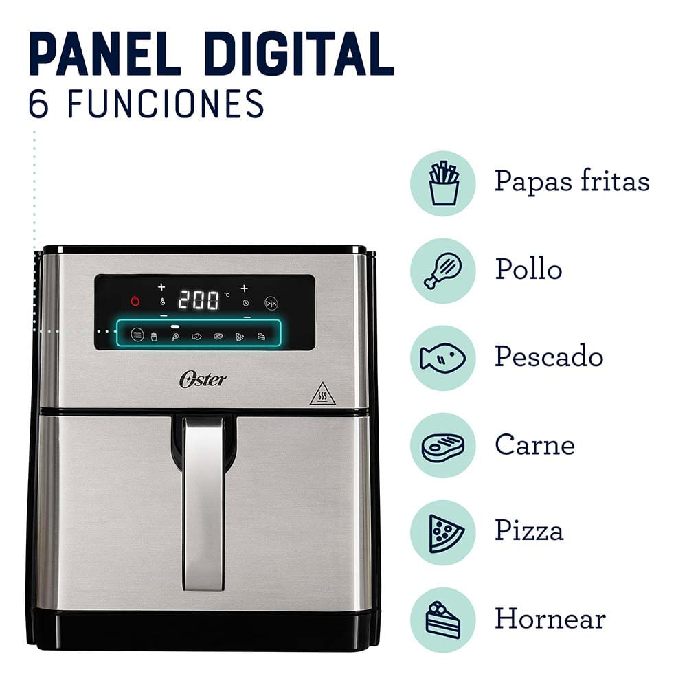 Freidora De Aire Digital Oster® Con Capacidad De 9L CKSTAF90D - Oster