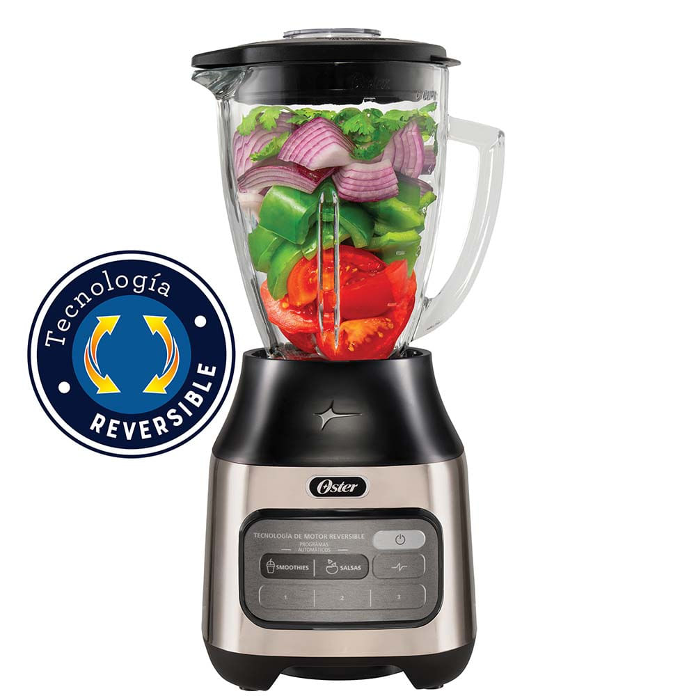 Licuadora Oster® con tecnología reversible, 2 programas automáticos y 3 ... Licuadora Oster® con tecnología reversible, 2 programas automáticos y 3 ...