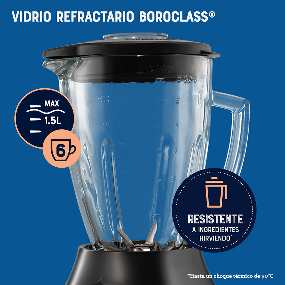 Licuadora Oster Licuadora Con Vaso De Vidrio De Velocidades